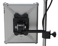 Mic Stand Side-Arm Mount for iPad 2/3. Accessory. General Merchandise. Hal Leonard #SM3C2. Published by Hal Leonard.

The GigEasy Mic Stand Side Mount attaches your iPad to any microphone stand. This model is ideal for vocalists, speakers and instrumentalists who require the use of an iPad and a microphone attached to a single stand. The included side mount extension arm clamps to any tubing up to 1 1/4″ in diameter. Spring-loaded arms grip the iPad firmly and securely, and our unique 360-degree rotation feature allows the user to switch quickly between landscape and portrait modes. The Manhasset tilt mechanism permits one-handed adjustment of the iPad's viewing angle. Made in USA of sturdy injection-molded thermoplastic, and covered by a one-year warranty.