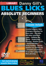 Blues Licks for Absolute Beginners. For Guitar. Lick Library. DVD. Lick Library #RDR0437. Published by Lick Library.

Beginning guitarists will benefit from these easy-to-absorb lessons designed to teach the essential basics of blues guitar playing. Essential lead guitar techniques are also covered including string bending, hammer-ons and pull-offs, sliding and vibrato, which can be useful in many styles of guitar playing from jazz to metal. Other topics covered include: the blues scale • the major and minor pentatonic scales • outlining the chords • double stops • phrasing • relative scales • turnaround licks • extended pentatonics • 12-bar blues progressions • blues phrasing • and more.