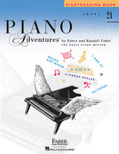 Level 2A - Sightreading Book. For Piano/Keyboard. Faber Piano Adventures®. 94 pages. Faber Piano Adventures #FF3014. Published by Faber Piano Adventures.

The innovative Level 2A Sightreading Book builds confident readers through recognition of individual notes, and perception of note patterns, both rhythmic and melodic. Students play one exercise per day, while enjoying the Rhythm Road exercises and entertaining musical art.