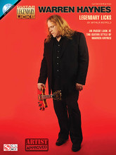 Warren Haynes Legendary Licks by Warren Haynes. For Guitar. Guitar Educational. Softcover with CD. Guitar tablature. 80 pages. Published by Cherry Lane Music.

This Legendary Licks volume presents the music of guitar hero Warren Haynes. It includes note-for-note transcriptions from 13 of his songs; detailed performance notes on how to play licks, fills, riffs and solos; an enhanced CD that includes recorded demonstrations as well as software for both Mac and PCs that lets users adjust the tempo without changing the pitch; gear setup instructions so you can match his sound as closely as possible; and more!

Song List:

    Blind Man In The Dark
    Mule
    Thorazine Shuffle
    Soul Shine
    Beautifully Broken
    Mr. High & Mighty
    Broke Down On The Brazos
    Slackjaw Jezebel
    Man In Motion
    Banks Of The Deep End
    Rocking Horse
    Steppin' Lightly
    Statesboro Blues