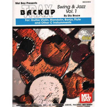 Backup Trax/Swing and Jazz for Violin and Other C Instruments Book with CD Set by Dix Bruce - Mel Bay Publication.