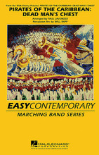 Pirates of the Caribbean - Dead Man's Chest by Hans Zimmer (1957-). Arranged by Paul Lavender and Will Rapp. For Marching Band (Score & Parts). Easy Contemporary Marching Band. Grade 2-3. Published by Hal Leonard.

The hottest movie of the year features an even hotter soundtrack from the experienced pen of Hans Zimmer. This easy yet effective arrangement for pep band/marching band includes some of the most recognizable and driving themes from the film.

Song List:

    I've Got My Eye On You
    Jack Sparrow
    Wheel Of Fortune 

Instrumentation:

1 - FULL SCORE 8 pages

16 - FLUTE/PICCOLO 1 page

16 - BB CLARINET 1 page

8 - EB ALTO SAX 1 page

4 - BB TENOR SAX 1 page

2 - EB BARITONE SAX 1 page

8 - 1ST BB TRUMPET 1 page

8 - 2ND BB TRUMPET 1 page

8 - 3RD BB TRUMPET 1 page

8 - F HORN 1 page

4 - BB HORN/FLUGELHORN 1 page

4 - 1ST TROMBONE 1 page

4 - 2ND TROMBONE 1 page

8 - BARITONE B.C. (OPT. TBN. 2) 1 page

4 - BARITONE T.C. 1 page

8 - TUBA 1 page

2 - ELECTRIC BASS 1 page

8 - SNARE DRUM 1 page

4 - CYMBALS 1 page

4 - QUAD TOMS 1 page

4 - MULTIPLE BASS DRUMS 1 page

4 - BELLS/XYLOPHONE 1 page