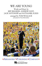 We Are Young by fun. Arranged by Tom Wallace and Tony McCutchen. For Marching Band (Score & Parts). Arrangers' Publ Marching Band. Grade 3. Published by Arrangers' Publishing Company.

Topping the Billboard charts for six weeks this is arguably the biggest hit of 2012. This power ballad by the American group fun. combines indie pop and alternative rock to create a blend that pleases everybody from baby boomers to teenagers. With deliberate beats and soaring melodies, this life-affirming anthem is a fist-pumping stadium rocker.

Instrumentation:

- FULL SCORE 8 pages

- FLUTE 1 1 page

- FLUTE 2 1 page

- CLARINET 1 1 page

- CLARINET 2 1 page

- ALTO SAX 1 1 page

- ALTO SAX 2 1 page

- TENOR SAX 1 page

- BARITONE SAX 1 page

- TRUMPET 1 1 page

- TRUMPET 2 1 page

- TRUMPET 3 1 page

- F HORN 1 page

- BB HORN 1 page

- TROMBONE 1 1 page

- TROMBONE 2 1 page

- BARITONE B.C. 1 page

- BARITONE T.C. 1 page

- TUBA 1 page

- ELECTRIC BASS 1 page

- QUINT-TOMS 1 page

- SNARE 1 page

- AUX. PERC. 1 1 page

- AUX. PERC. 2 1 page

- BASS DRUMS 1 page

- CYMBALS 1 page

- TIMPANI 1 page

- BELLS/VIBES 1 page

- XYLOPHONE/MARIMBA 1 page