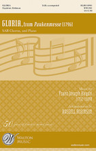 Gloria (from Paukenmesse) by Franz Joseph Haydn (1732-1809). Arranged by Russell L. Robinson. For Choral (SAB). Walton Choral. 12 pages. Walton Music #WW1501. Published by Walton Music.

This section of the joyous movement from Haydn's masterwork has been carefully crafted in an accessible setting for middle school or early high school voices. It is well suited for concert and festival, as well as church choirs. Duration: ca. 3:15.

Minimum order 6 copies.