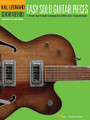 Easy Solo Guitar Pieces. (Hal Leonard Guitar Method Supplemental Songbook). By Various. For Guitar. Guitar Method. Softcover. 32 pages. Published by Hal Leonard.

The 15 popular songs in this book are arranged in “chord-melody” style. Each solo combines melody and harmony in one full-sounding arrangement that can be played with a pick or fingers. All of the songs are played in open position and use standard chord shapes. Lyrics are also included. Songs include: Best of My Love • Bridge over Troubled Water • Crazy • Good Vibrations • I Just Called to Say I Love You • In My Life • Just the Way You Are • Lean on Me • My Favorite Things • People Get Ready • The Pink Panther • What a Wonderful World • When You Wish upon a Star • You Are So Beautiful • Your Song.