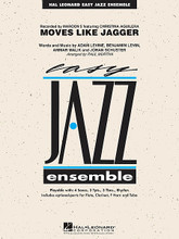 Moves Like Jagger by Christina Aguilera and Maroon 5. By Adam Levine, Ammar Malik, Benjamin Levin, and Johan Schuster. Arranged by Paul Murtha. For Jazz Ensemble (Score & Parts). Easy Jazz Ensemble Series. Grade 2. Published by Hal Leonard.

Recorded by Maroon 5 with Christina Aguilera, this infectious dance tune is popular on the airwaves as well as on television commercials. With catchy riffs and a driving rock style, Paul's arrangement is skillfully scored to give everyone a taste of the melody. Includes flexible solo options.

Instrumentation:

- CONDUCTOR SCORE (FULL SCORE) 12 pages - ALTO SAX 1 2 pages - ALTO SAX 2 2 pages - TENOR SAX 1 2 pages - TENOR SAX 2 2 pages - BARITONE SAX 2 pages - TRUMPET 1 2 pages

- TRUMPET 2 2 pages - TRUMPET 3 2 pages - TRUMPET 4 2 pages - TROMBONE 1 2 pages - TROMBONE 2 2 pages - TROMBONE 3 2 pages - TROMBONE 4 2 pages

- AUX PERCUSSION 1 page - DRUMS 2 pages - GUITAR 2 pages  - BASS 2 pages - FLUTE 2 pages - CLARINET 1 2 pages - CLARINET 2 2 pages - F HORN 2 pages - TUBA 1 page

- PIANO 3 pages