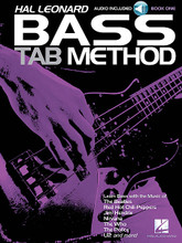 Hal Leonard Bass Tab Method. For Bass. Guitar Tab Method. Softcover with CD. Guitar tablature. 32 pages. Published by Hal Leonard.

This is the bass method students and teachers have been waiting for! Learn the notes of the bass with riffs like “Day Tripper” and “Stand by Me,” reading rhythms and tab with classics by the Who and Red Hot Chili Peppers, fingerstyle and pick technique with songs like “Roxanne” and “Low Rider,” and much more. The method's unique, well-paced, and logical teaching sequence will get students playing more easily than ever before, and music from popular artists like the Beatles, Nirvana, and Green Day will keep them playing and having fun. The CD includes audio examples of each exercise.