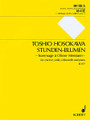 Stunden-Blumen. (Hommage a Olivier Messiaen Clarinet, Violin, Violoncello, and Piano). By Toshio Hosokawa (1955-). For Cello, Clarinet, Piano, Violin (Score & Parts). Schott. Book with CD. 60 pages. Schott Music #SJ1177. Published by Schott Music.