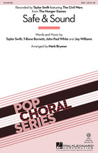 Safe & Sound (from The Hunger Games) by Taylor Swift and The Civil Wars. By John Paul White, Joy Williams, T-Bone Burnett, and Taylor Swift. Arranged by Mark A. Brymer. For Choral (SSA). Pop Choral Series. 8 pages. Published by Hal Leonard.

The lead single from the hit film The Hunger Games features Taylor Swift and The Civil Wars opens with a gentle folk style melody crooning a lullaby, but with an ominous background that gradually builds into a military style cadence. Cascading vocal harmonies will make this a favorite of SSA vocal groups and mesmerizing to audiences. Available separately: SSA, ShowTrax CD. Duration: ca. 3:35.

Minimum order 6 copies.