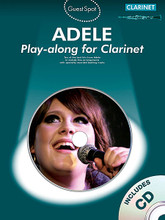 Adele - Guest Spot Series. (for Clarinet). By Adele. For Clarinet (Clarinet). Music Sales America. Softcover with CD. 32 pages. Music Sales #AM1003618. Published by Music Sales.

Step into the spotlight and play along with ten of the best hits from Adele. This pack includes a book with clarinet arrangements and a CD of “soundalike” backing tracks.

Song List:

    Someone Like You
    Make You Feel My Love
    Chasing Pavements
    Cold Shoulder
    Right As Rain
    Hometown Glory
    I'll Be Waiting
    Rolling In The Deep
    Set Fire To The Rain
    Turning Tables 