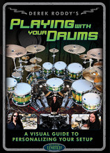 Derek Roddy's Playing with Your Drums. (A Visual Guide to Personalizing Your Setup). By Derek Roddy. For Drum. DVD. DVD. Hudson Music #HDDVDDR22. Published by Hudson Music.

Aimed at drummers of all styles and levels, this DVD featuring extreme metal drummer Derek Roddy provides an enlightening and fun discussion of common issues facing every drummer. It discusses the ins and outs of setting up and getting comfortable on your drumset. Joined by a panel of 3 other professional drummers, Derek delves into detail on important (yet often overlooked) topics such as seat height, position/angle of the drums, using your available space on stage, setting up your pedals, creating an ergonomic setup, proper positioning of your hardware, placement of the hi-hat, how to position your toms, and even the importance and proper use of a drum carpet. Everything you've always wanted to know about creating your ideal setup is included on this DVD! This casual and entertaining program will provide all drummers with useful tidbits that can be put to direct use on your next gig or practice session. As a bonus, the program includes footage of Derek playing along to 5 tracks, and an improvised drum solo. Running time: 1 hr., 20 min.