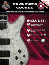 House of Blues Bass Course. (Everything You Need to Start Playing Bass Guitar). For Bass. Rock House. Softcover with CD. Guitar tablature. 96 pages. Published by Hal Leonard.

Learn the essential techniques needed to play all genres of music. Start with how to hold the bass and proper hand position for comfortable playing. Next learn rhythm, timing, basic bass lines and how to play along with a drummer. Learn 5ths and octaves and how to apply them in a song. Playing techniques such as slap, pop and using a pick are covered in depth. Walking bass lines, sixteenth notes, syncopated bass lines, intervals and drop D tuning are just a few of the topics that will help you play song progressions and bass lines. From theory to complete songs, this program has it all! This program comes with 191 professionally recorded backing tracks on a MP3 CD for you to play along with. Play them in your home, car or load them onto your personal MP3 player. You also get lifetime membership to the Rock House Method lesson support system on the web with your purchase!