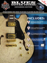 House of Blues Blues Guitar Course. For Guitar. Rock House. Softcover with DVD. Guitar tablature. 104 pages. Published by Hal Leonard.

The House of Blues and producers of The Rock House Method join together to bring you this unique and comprehensive blues guitar course! With this course designed by world renowned instructor/guitarist John McCarthy you will develop a solid foundation for playing blues guitar by learning essential blues chords and scales, the BB Box, lead techniques used by greats such as Stevie Ray Vaughan, Buddy Guy and B.B. King, string bending, vibrato, hammer-ons, pull-offs and complete blues rhythms including the 12 bar blues. The second part of the course encourages you to cultivate your own style by emphasizing the techniques and components needed to develop creativity. You'll learn full form blues chords and scales, triplet lead patterns, the shuffle feel and swing effect, challenging blues riffs and turnarounds and much more.

This expanded edition features: redesigned packaging • updated and revised lessons • 8 new pages of lessons added • all audio tracks now available as download • and a PDF digital edition for portable devices when the product gets registered.