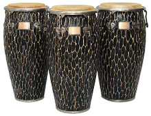 Original Series 11 inch Master Hand-Crafted Quinto. (with Single Stand). For Percussion. Tycoon. General Merchandise. Hal Leonard #MTCHC110BC/S. Published by Hal Leonard.

The top choice of Tycoon Percussion artists, the Master Handcrafted Series Congas are constructed of carefully selected aged Siam Oak with an extra wide belly for deep bass tones and crisp highs. Each drum is hand carved by a master craftsman resulting in deep textured patterns, where no two drums are ever exactly the same. Their wide tuning range with water buffalo skin heads are perfect for live or studio use. Sturdy and comfortable die-cast handle makes transport easy. Basket stands are included. Bags and Tycoon Percussion's rubber conga protectors are also available.