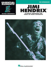 Jimi Hendrix. (Essential Elements Guitar Ensembles Mid-Intermediate Level). By Jimi Hendrix. For Guitar Ensemble. Essential Elements Guitar. Softcover. 30 pages. Published by Hal Leonard.

The songs in Hal Leonard's Essential Elements Guitar Ensembles series are playable by multiple guitars. Each arrangement features the melody (lead), a harmony part, and a bass line. Chord symbols are also provided if you wish to add a rhythm part. For groups with more than three or four guitars, the parts may be doubled. Play all of the parts together, or record some of the parts and play the remaining part along with the recording. All of the songs are printed on two facing pages; no page turns are required. This series is perfect for classroom guitar ensembles or other group guitar settings.

This edition features 15 Hendrix classics: All Along the Watchtower • Castles Made of Sand • Crosstown Traffic • Fire • Foxey Lady • Freedom • Hey Joe • I Don't Live Today • Little Wing • Manic Depression • Purple Haze • Spanish Castle Magic • Third Stone from the Sun • Voodoo Child (Slight Return) • The Wind Cries Mary. What guitar ensemble WOULDN'T want to play these?