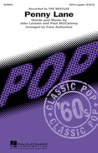 Penny Lane by The Beatles. By Lennon,J & McCartney,P. Arranged by Paris Rutherford. For Choral (SATB). Pop Choral Series. 16 pages. Published by Hal Leonard.

This happy tune recorded by the Beatles was a #1 hit in 1967 and it still brings smiles to listeners of all ages today! This a cappella setting features beatbox percussion, finger snaps and even a “faux trumpet” and provides lots of musical satisfaction and even a few surprises!

Minimum order 6 copies.