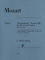 Wolfgang Amadeus Mozart - Wunderkind Sonatas, Volume 3, K. 26-31 (Piano and Violin With Marked and Unmarked String Parts). By Wolfgang Amadeus Mozart (1756-1791). Edited by Wolf-Dieter Seiffert. For Piano, Violin. Henle Music Folios. Softcover. G. Henle #HN1079. Published by G. Henle.

Composed in The Hague in 1765, the Sonatas for Piano K. 26-31 can also have a violin accompaniment. Based on the 1766 first edition, a 1767 Paris edition, and an early 19th-century copy of piano part.