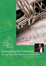 Developing the Individual. (During Ensemble Rehearsal and Beyond Dynamic Symphonic Band Series). For Concert Band, Symphonic Band. Concert Band DVD. DVD. Published by Hal Leonard.

Join world-renowned composer, arranger, teacher, judge, and clinician Richard Saucedo as he guides you through a system of teaching music fundamentals that has earned acclaim and success at both the state and national levels. This Developing the Individual DVD presents innovative ideas for teaching today's best symphonic bands, featuring Saucedo's proven strategies for increasing music achievement. Chapters include: The First 20 Minutes of Rehearsal, Listen/Sing/Play, Will You Folks Just Play in Time?, Those Pesky Long Tones, Band Kids Love Scales, Band Kids Love Chorales, Individual Practice Time, The Big Picture, and Isolated Practice Rooms (Wenger).