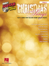 Christmas Songs. (Easy Guitar Play-Along Volume 6). By Various. For Guitar. Easy Guitar Play-Along. Softcover with CD. Guitar tablature. 32 pages. Published by Hal Leonard.

The Easy Guitar Play-Along® Series features streamlined transcriptions of your favorite songs. Just follow the tab, listen to the CD to hear how the guitar should sound, and then play along using the backing tracks. The CD is playable on any CD player, and is also enhanced to include the Amazing Slowdowner technology so MAC and PC users can adjust the recording to any tempo without changing the pitch!

Volume 6 features 8 songs: Have Yourself a Merry Little Christmas • A Holly Jolly Christmas • The Little Drummer Boy • Run Rudolph Run • Santa Claus Is Comin' to Town • Silver and Gold • Sleigh Ride • Winter Wonderland.