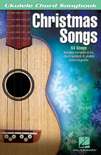 Christmas Songs by Various. For Ukulele. Ukulele Chord Songbook. Softcover. 144 pages. Published by Hal Leonard.

This series features convenient 6″ x 9″ books with complete lyrics and chord symbols above the lyrics for dozens of great songs. Each song also includes chord grids at the top of every page and the first notes of the melody for easy reference. These books are perfect for people who don't read music but want to strum chords and sing and are equally ideal for more advanced, music-reading ukulele players who don't feel like wading through note-for-note notation.

54 Christmas classics are included in this collection: All I Want for Christmas Is My Two Front Teeth • Caroling, Caroling • Christmas Is • Do They Know It's Christmas? • Frosty the Snow Man • Grandma Got Run over by a Reindeer • Happy Xmas (War Is Over) • I Saw Mommy Kissing Santa Claus • Jingle-Bell Rock • Little Saint Nick • The Most Wonderful Time of the Year • Nuttin' for Christmas • Pretty Paper • Rockin' Around the Christmas Tree • Santa Claus Is Comin' to Town • The Star Carol • White Christmas • and more.