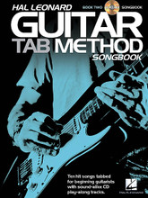 Hal Leonard Guitar Tab Method Songbook 2 by Various. For Guitar. Guitar Tab Method. Softcover with CD. Guitar tablature. 24 pages. Published by Hal Leonard.

Here are 10 hit songs tabbed for beginning guitarists to play while they are working through the Hal Leonard Guitar Tab Method, or any other guitar method. The songs are all on facing pages for no page turns, and the CD features both examples of how the guitar should sound, and full-band backing tracks so students can play the lead! Songs: Born under a Bad Sign • Brain Stew • Fortunate Son • I Won't Back Down • Lithium • Mr. Jones • Rebel 'Rouser • Rolling in the Deep • Use Somebody • The Zoo. The CD is playable on any CD player, and also enhanced so Mac & PC users can adjust the tempo without changing the pitch!