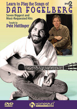 Learn to Play the Songs of Dan Fogelberg - DVD Two. (Seven Biggest and Most-Requested Hits). By Dan Fogelberg. For Guitar. Homespun Tapes. DVD. Guitar tablature. Homespun #DVDHUTDF22. Published by Homespun.

Here are note-accurate accompaniments, licks, tunings and complete guitar solos for some of Dan Fogelberg's most beautiful and compelling songs, chosen from requests Pete Huttlinger received from fans and Homespun “students” around the world: Go Down Easy • Sutters Mill • Longer • Run for the Roses • Old Tennessee • Make Love Stay • and Leader of the Band. Includes music and tab booklet PDF on disc. For early intermediate level players. 2 hours.