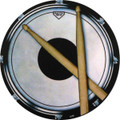 Drum Practice Pad Round Vinyl Coaster