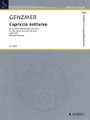 Capriccio Notturno, GeWV 263 (Flute (Treble Recorder) and Piano). By Harald Genzmer. Edited by Edmund Wichter and Elisabeth Weinzierl. For Flute, Recorder, Piano Accompaniment. Schott. Softcover. 32 pages. Schott Music #ED20978. Published by Schott Music.

Harald Genzmer (1909-2007) composed Capriccio notturno in the last stage of his creative life, when the flute played a major role. The work is inspired by Nietzsche's Thus Spake Zarathustra. The demanding musical context requires experienced performers: a work for both the concert stage and upper school classes or youth competitions.