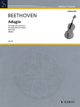 Ludwig van Beethoven - Adagio WoO 43b (Cello and Piano). By Ludwig van Beethoven (1770-1827). Arranged by Julius Berger. For Cello, Piano. String. Softcover. Schott Music #CB237. Published by Schott Music.

Beethoven wrote several works for mandolin and piano for Countess Josephine of Clary-Aldringen, who played the mandolin. Four of these works are still extant and have been arranged by Julius Berger for cello and piano.