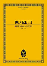 String Quartets Nos. 7-12. (Study Score). By Gaetano Donizetti (1797-1848). For String Quartet (Study Score). Schott. Softcover. 144 pages. Schott Music #ETP1419. Published by Schott Music