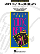 Can't Help Falling in Love (Solo Alto Saxophone Feature) by George David Weiss, Hugo Peretti, and Luigi Creatore. Arranged by James Swearingen. For Concert Band (Score & Parts). Young Concert Band. Grade 3. Published by Hal Leonard.

Originally recorded by Elvis Presley, this powerful ballad has become an enduring standard recorded by countless artists over the years. James Swearingen brings us a beautifully scored version for band that features an alto saxophone soloist, making this an effective addition to any concert.

Instrumentation:

- FULL SCORE 28 pages

- FLUTE 1 page - OBOE 1 page - BASSOON 1 page - BB CLARINET 1 1 page - BB CLARINET 2 1 page - BB CLARINET 3 1 page - BB BASS CLARINET 1 page - EB ALTO SAXOPHONE 1 1 page

- EB ALTO SAXOPHONE 2 1 page  - BB TENOR SAXOPHONE 1 page - EB BARITONE SAXOPHONE 1 page - BB TRUMPET 1 1 page - BB TRUMPET 2 1 page - BB TRUMPET 3 1 page - F HORN 1 1 page

- F HORN 2 1 page - TROMBONE 1 1 page - TROMBONE 2 1 page - TROMBONE 3 1 page - BARITONE B.C. 1 page - BARITONE T.C. 1 page - TUBA 1 page - STRING BASS 1 page - PERCUSSION 1 1 page

- PERCUSSION 2 1 page - TIMPANI 1 page - MALLET PERCUSSION 1 page.