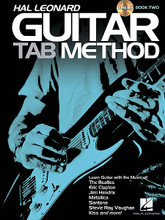 Hal Leonard Guitar Tab Method - Book 2. For Guitar. Guitar Tab Method. Softcover with CD. Guitar tablature. 32 pages. Published by Hal Leonard.

This innovative method for acoustic or electric guitar picks up where Book One leaves off. Learn notes up the fretboard with riffs like “Purple Haze” and “Sunshine of Your Love,” lead guitar licks from Stevie Ray Vaughan and Eric Clapton, more chords with songs by the Beatles and Bob Dylan, and much more. The method's unique, well-paced, and logical teaching sequence will get students playing more easily than ever before, and music from popular artists like Jimi Hendrix, Metallica, and Pearl Jam will keep them playing and having fun. The accompanying CD features demos of all 80 riffs and songs in the book.

Song List:

    Jesu, Joy Of Man's Desiring
    American Woman
    Addams Family Theme
    Learning To Fly
    Joy To The World
    Get Ready
    Take Me To The River
    Changes
    I Don't Know
    All I Wanna Do
    Pride And Joy
    La Grange
    Smooth
    Rock Lobster
    Hallelujah
    Hold The Line
    Don't Stop Believin'
    Seven Nation Army
    He's A Pirate
    Bang A Gong (Get It On)
    The Boys Are Back In Town
    Barracuda
    The House Of The Rising Sun
    Birthday
    Theme From King Of The Hill
    Brain Damage
    more.