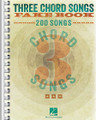 Three Chord Songs Fake Book composed by Various. For C Instruments. Fake Book. Softcover. 368 pages. Published by Hal Leonard.

This ultimate collection features 200 classic and contemporary 3-chord tunes in melody/lyric/chord format. Songs include: Ain't No Sunshine • Bang a Gong (Get It On) • Cold, Cold Heart • Don't Worry, Be Happy • Give Me One Reason • Heart Shaped Box • I Got You (I Feel Good) • Jet Airliner • Kiss • Me and Bobby McGee • Not Fade Away • Rock This Town • Seven Bridges Road • Three Little Birds • Werewolves of London • You Don't Mess Around with Jim • and scores more. Spiral-bound to stay open flat.