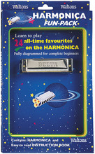 Harmonica Fun-Pack. (Harmonica/Book). For Harmonica. Waltons Irish Music Instrument. Hal Leonard #WM1533. Published by Hal Leonard.

A colorful child-friendly introduction to the harmonica! Includes a book with a fine collection of tunes and simple, fully diagrammed instruction, plus a quality Delta C harmonica.