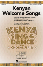 Kenyan Welcome Songs (a Swahili Medley From East Africa) arranged by Tim Gregory. For Choral (2PT/SOLO AC). Henry Leck Creating Artistry. 12 pages. Published by Hal Leonard.

Song List:

    Karibu Wageni (Welcome Visitors)
    Siku Ya Leo (This Day)
    Wako Wapi? (Where Are You)

Minimum order 6 copies.