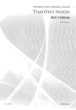 Ave Verum by Timothy Noon. SATB DV A Cappella. Choral. Octavo. 8 pages. Novello & Co Ltd. #NOV292270. Published by Novello & Co Ltd.

The harmonic language of Ave Verum is rich and full flavoured, without being strongly dissonant. There is chromatic angst in the middle section, in which the melodic line of the opening is inverted into the bass part. The tension is relieved at the return to the home key before an extended and tonally ambiguous final cadence.

Minimum order 6 copies.