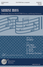 Sunrise Mass. (Symphonic Mass for SSAATTBB Chorus). By Ola Gjeilo. For Choral (SSAATTBB). Walton Choral. 68 pages. Walton Music #WW1464. Published by Walton Music.

This spiritual, extended work uses the liturgical Latin text. The four movements bring us on a metaphysical journey from the heavens to earth, from the echo of “The Spheres” (Kyrie) to “Identity & The Ground” (Sanctus) with its earthly themes. Neither expressly sacred nor secular, this is an exquisite work for advanced high school level and beyond. Available separately: SSAATTBB, String Orchestra (Full Score and Parts), String Orchestra (Full Score only). Duration: ca. 32:00.