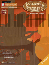 Country Standards. (Jazz Play-Along Volume 145). By Various. For E§ Instruments, C Instruments, B-flat Instruments, Bass Clef Instruments. Jazz Play Along. Softcover with CD. 80 pages. Published by Hal Leonard.

For use with all B-flat, E-flat, Bass Clef and C instruments, the Jazz Play-Along Series is the ultimate learning tool for all jazz musicians. With musician-friendly lead sheets, melody cues, and other split-track choices on the included CD, these first-of-a-kind packages help you master improvisation while playing some of the greatest tunes of all time.

 FOR STUDY, each tune includes a split track with: Melody cue with proper style and inflection • Professional rhythm tracks • Choruses for soloing • Removable bass part • Removable piano part. 

FOR PERFORMANCE, each tune also has: An additional full stereo accompaniment track (no melody) • Additional choruses for soloing.

10 songs: Always on My Mind • Crazy • I Will Always Love You • Lookin' for Love • Night Life • On the Road Again • Tennessee Waltz • To All the Girls I've Loved Before • Wichita Lineman • You Are My Sunshine.