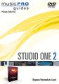 Studio One 2 - Beginning/Intermediate Levels. (Music Pro Guides DVD). Music Pro Guide Books & DVDs. DVD. Published by Hal Leonard.

Introducing Studio One 2 from PreSonus, the next generation of the fastest growing music creation and production software! Host Andrew Eisele will first guide you through the ins and outs of Studio One 2 with an overview of the program. He'll explain how to quickly and easily record audio and MIDI, including how to work with the on-board virtual instruments. In the arrangement segment, Andrew will demonstrate how to record and arrange a track from scratch; how to import sounds, edit audio and MIDI clips, create layers, quantize notes, work with effects, create groups, and many other program processes that will help you create amazing tracks in Studio One. He'll also demonstrate how to use Melodyne, which is now integrated directly into Studio One.

In the Mix segment, Andrew will explain how the mixer works, how to use a compressor, how to add equalization to tracks, how to insert effects such as, reverb, delay, as well as how to record automation. He'll demonstrate several advanced techniques such as side-chain compression, how to control the low-end of a mix, and how to work with the master bus. Finally, you'll bounce your track to disk so you can create your own CD or upload your music to Soundcloud. Along the way you'll learn many tips and techniques Andrew has developed from teaching Studio One. If you're looking to quickly understand the fundamentals of Studio One 2, this DVD is a must-have for your PreSonus-based studio!