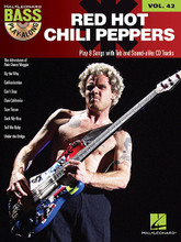 Red Hot Chili Peppers. (Bass Play-Along Volume 42). By The Red Hot Chili Peppers. For Bass. Bass Play-Along. Softcover with CD. Guitar tablature. 80 pages. Published by Hal Leonard.

The Bass Play-Along Series will help you play your favorite songs quickly and easily! Just follow the tab, listen to the CD to hear how the bass should sound, and then play along using the separate backing tracks. The melody and lyrics are also included in the book in case you want to sing, or to simply help you follow along. The audio CD is playable on any CD player, and also enhanced so Mac & PC users can adjust the recording to any tempo without changing pitch!

Songs: The Adventures of Rain Dance Maggie • By the Way • Californication • Can't Stop • Dani California • Scar Tissue • Suck My Kiss • Tell Me Baby • Under the Bridge.