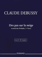 Claude Debussy - Des pas sur la neige from Preludes, Book 1 (Piano). By Claude Debussy (1862-1918). Edited by Claude Helffer and Roy Howat. For Piano. Editions Durand. Softcover. 4 pages. Editions Durand #DD16042. Published by Editions Durand.

Extracted from the critical edition of the Complete Works of Claude Debussy (Series I, Volume 5).