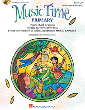 Music Time: Primary. (Quick Start Lessons for the Elementary Class). For Choral (Book and CD pak). Music Express Books. 40 pages. Published by Hal Leonard.

It's music time! No problem! Bring the joy of music to your classroom with this one-of-a-kind resource created for music teachers in training, beginning music teachers, elementary classroom teachers, and even band, choir or orchestra directors who are teaching general music for the first time! Teach the basics with quick-start, sequential lessons designed for younger elementary age groups. Pick and choose what works best for your needs with opening activities, music FUNdamentals, music reading, singing games, listening lessons and assessment activities. This all-in-one resource comes with an Enhanced CD of the highest quality recordings, 2 orchestral masterworks and PDFs of songsheets, piano accompaniments, instrument parts, listening maps and activities for printing and projection options. Time's a-wastin'! Let's get started! Available: Teacher Book/Enhanced CD. Suggested for grades K-3.

Song List:

    Sansa Kroma
    Ida Red
    John Jacob Jingleheimer Schmidt
    Bingo
    Circle Round The Zero
    I Will Sing Hello
    Expectation Rap
    Look Who's Here
    The Closet Key
    Chugga Lugga
    Hello Neighbors!
    Rhythm Charades Rap
    We Are Marching!
    Jack Be Nimble
    Freedom March
    Rockin' Stix
    Lower Drum Game Song
    High Low
    I Am A Great Conductor!
    The Wind Blow East