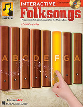 Interactive Folksongs (Multimedia Lessons for the Music Class). Arranged by Cristi Cary Miller. For Choral (TEACHER BK & STUDENT ON CD ROM). Expressive Art (Choral). 48 pages. Published by Hal Leonard.

Folksongs are powerful teaching tools. Their repetitive rhythms and melodies provide a better understanding of music concepts, while teaching us about our multicultural heritage. More than this, folk songs are just so much fun to sing! Technology is also a powerful teaching tool. The more interactivity you bring to your classroom, the more engaged your students will be in their learning. Master educator Cristi Cary Miller combines these tools in an exciting multimedia approach that teaches folksong melodies accompanied by simple Orff instrument ostinatos. Step-by-step lesson plans are printed in the Teacher Book. They coordinate with projectable music lessons on the enclosed interactive CD-ROM. Recorded melodies (without lyrics) and separate Orff instrument pitches are embedded in the projected lessons for more interactive learning and assessment. Lessons are teacher-paced with a click-through format that does not require any special interactive software. Just insert the CD-ROM into your computer and click away! This collection for grades 2-5 features songs for younger students and songs for older students. Available: Book/CD-ROM. Suggested for grades 2-5.

Song List:

    This Train
    Down In The Meadow
    John Kanaka
    To Work Upon The Railway
    Every Night When Sun Goes Down
    Bound For The Promised Land
    Alabama Girl
    The Frog In The Bog