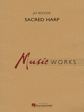 Sacred Harp by Jay Bocook. For Concert Band (Score & Parts). MusicWorks Grade 5. Grade 5. Published by Hal Leonard.

Commissioned for the 2012 South Carolina All-State High School Band, Jay's impressive three-movement suite based on melodies from the early American “Sacred Harp” singing tradition is a masterwork of dramatic orchestrational devices. “Stratfield” opens with a striking statement by the saxes and double reeds, then builds intensity using woodwind flourishes and soaring brass lines. “Idumea” begins in a quiet and delicate manner then gives way to thundering percussion and striking harmonic effects. The joyous “Pisgah” has a barn dance quality that provides the perfect conclusion to this powerful work for winds. Dur: c. 8:00.