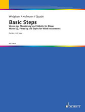 Basic Steps: Warm-Up, Phrasing and Styles for Wind Band. (Score). By Bernhard Hofmann, Renold Quade, and Jiggs Whigham. Score. Schott. Softcover. 44 pages. Schott Music #ED20910. Published by Schott Music.

These exercises and pieces will help wind ensembles focus their concentration on the perception and implementation of refined playing techniques. Practicing music playfully will help students get the hang of contemporary music. Basic Steps will cover the following topics: Warm-up, intonation, chord colours, articulation and rhythm with a particular emphasis on the genre of Swing. This will be accompanied by compact orchestra etudes as well as short pieces.