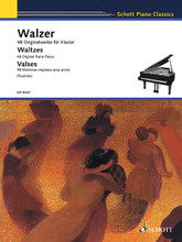 Waltzes (48 Original Piano Pieces). By Various. Edited by Monika Twelsiek. For Piano/Keyboard. Schott. Softcover. 100 pages. Schott Music #ED9047. Published by Schott Music.

This collection includes 48 original piano pieces, both solos and duets, by greats like Albéniz, Burgmüller, Chopin, Debussy, Haydn, Liszt, Mozart, Schumann, and others.