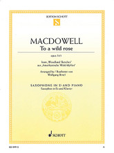 To a Wild Rose from Woodland Sketches, Op 51, No. 1 (E-flat Saxophone and Piano). By Edward MacDowell (1861-1908). Arranged by Wolfgang Birtel. For Alto Saxophone, Baritone Saxophone, Piano Accompaniment (Score and Solo Part). Schott. Softcover. 6 pages. Schott Music #ED09912. Published by Schott Music.

Composed in 1896, while MacDowell was in Boston, Woodland Sketches are among the best known of the American composers piano works. The famous first piece from opus 51, “To a Wild a Rose,” has been adapted here in solo instrumental arrangements for E-flat saxophone and viola with piano accompaniment.