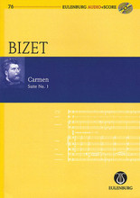 Georges Bizet - Carmen Suite, No. 1 (Eulenburg Audio+Score Study Score, Book/CD). By Georges Bizet (1838-1875). Edited by Robert Didion. Study Score. Schott. Softcover with CD. 82 pages. Schott Music #EAS176. Published by Schott Music.

Based on the critical edition. With CD of a recorded performance.