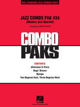 Jazz Combo Pak #34 (Modern Jazz Quartet) by Modern Jazz Quartet. Arranged by Mark Taylor. For Jazz Ensemble. Jazz Combo. Grade 3. Published by Hal Leonard.

The Hal Leonard Jazz Combo Paks are a versatile and inexpensive way to put four fantastic charts in front of your high school or college combo. The flexible instrumentation provides many options for covering the parts; the arrangements are absolutely top notch; and at $45.00 for four standards you will never find a better value.

Instrumentation:

- Line 1 (lead or harmony): Alto Sax, Trumpet, Soprano Sax, Clarinet, Flute, Vibes

- Line 2 (lead or harmony): Alto Sax, Bari Sax, Trumpet, Soprano Sax, Clarinet, Trombone

- Line 3: Bari Sax, Tenor Sax, Trumpet, Trombone

Pak #34 includes: Afternoon in Paris, Bags' Groove, Django, and Two Degrees East, Three Degrees West.