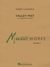 Valley Mist (An Appalachian Portrait) by Robert Longfield. For Concert Band (Score & Parts). MusicWorks Grade 2. Grade 2. Published by Hal Leonard.

Inspired by the mountains of West Virginia, Valley Mist portrays a beautiful scene of cloud-like mist as it flows gently around the hills encompassing the entire valley in an atmosphere of peace and tranquility. Quoting the Appalachian folk song “Down in the Valley”, this sensitively scored work includes an optional gentle rain effect with the use of finger snaps. Sure to be an enjoyable change of pace for any program. Dur: 3:35.